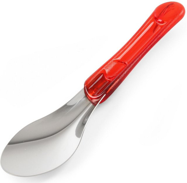 Hendi 755815 Eisportionierer aus Edelstahl mit Tritangriff in Rot - Bild 1