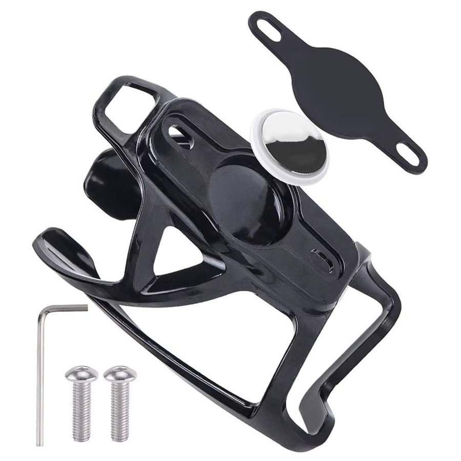 Fahrrad Flaschenhalter mit Apple AirTag Halterung für GPS Standortverfolgung in Schwarz - Bild 4
