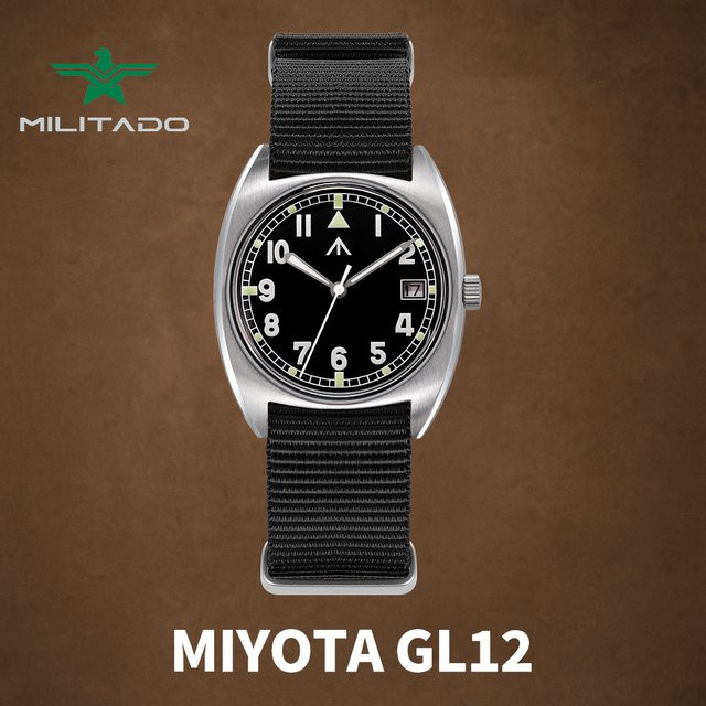 Militado Armbanduhr Edelstahl, Quarz, Schwarz, Unisex - Bild 1