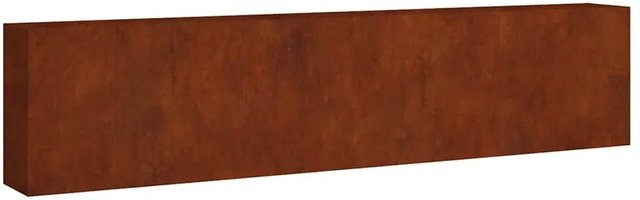 vidaXL Hochbeet aus Cortenstahl in Braun, B/T/H: 360 x 40 x 80 cm - Bild 1