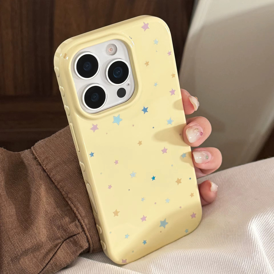 Stoßfeste iPhone Handyhülle mit buntem Sternenmuster in Multicolour für Apple iPhone 17 16 15 14 13 12 11 Pro Max - Bild 3