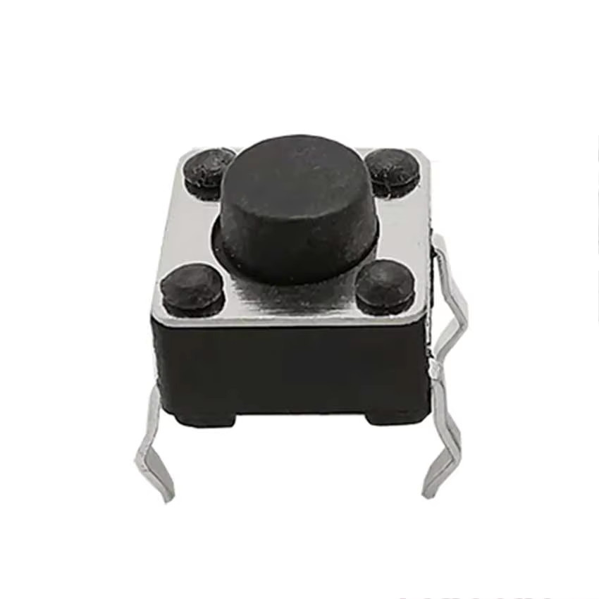 6x6mm Mini Micro Tactile Push Button 4-Pin Momentary Selbst-reset Schalter in Schwarz - Bild 3