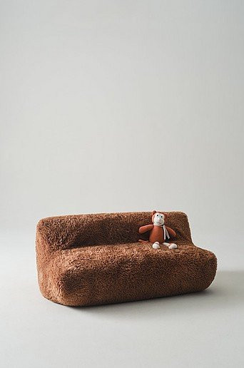 Jotex MOON Kindersofa in Braun mit gepolstertem Rahmen, B/T/H: 138,0 x 75,0 x 48,0 cm - Bild 1