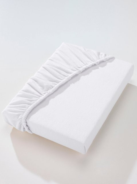 Dormisette Betttuch aus Feinbiber in Weiß, 100x200 cm, 100% Baumwolle - Bild 1