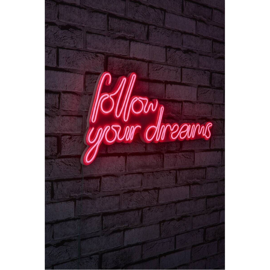 Opviq LED-Wandleuchte Neon Flex in Rot aus PVC, B/H/T: 60 x 32 x 2 cm - Bild 2