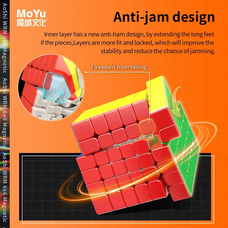 Moyu Aoshi WRM 6x6x6, Magnetischer Magic Speed Cube, Puzzle - Bild 4