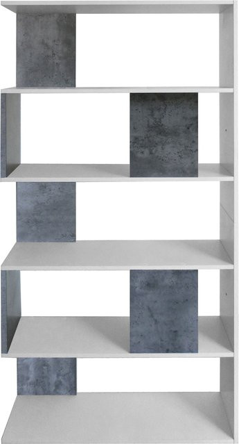 HTI-Living Standregal Lisa in Beton-Optik Weiß matt - Bild 1