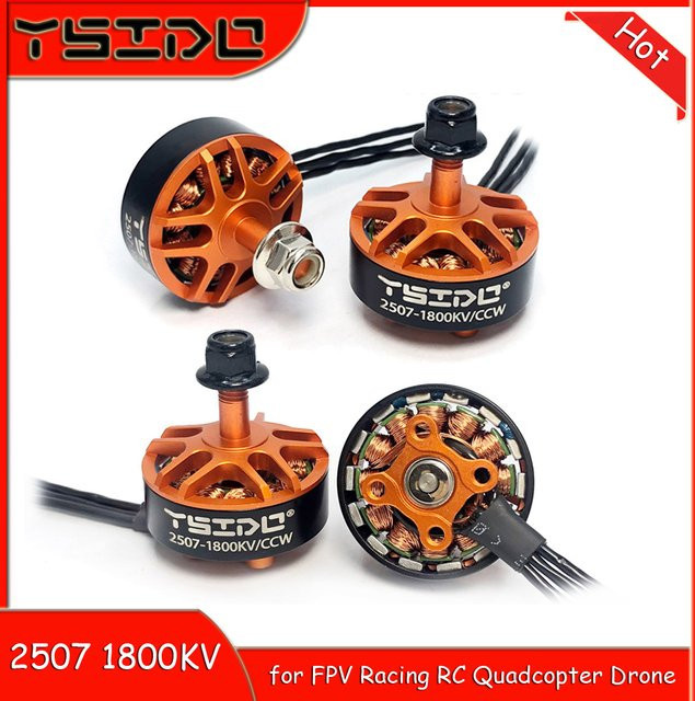 Eachine 2507 1800KV Bürstenloser Motor 3-6S mit 5mm Welle in Orange für FPV Racing Drohnen und Multirotor Modelle - Bild 1