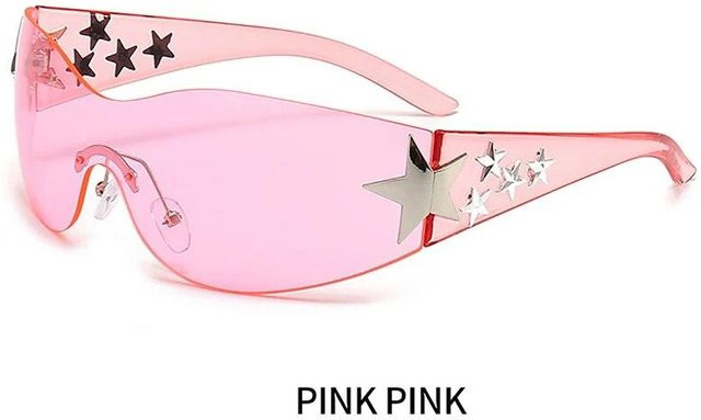 Dote Sonnenbrille, randlos, pink, Kunststoff, Damen - Bild 1