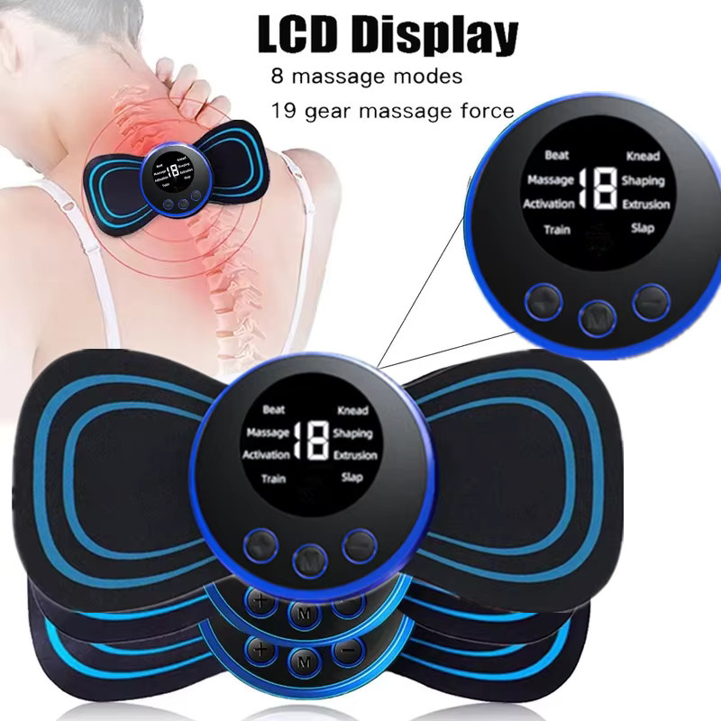 AXH Mini-Elektro-Nackenmassagegerät, Schwarz, Unisex - Bild 3