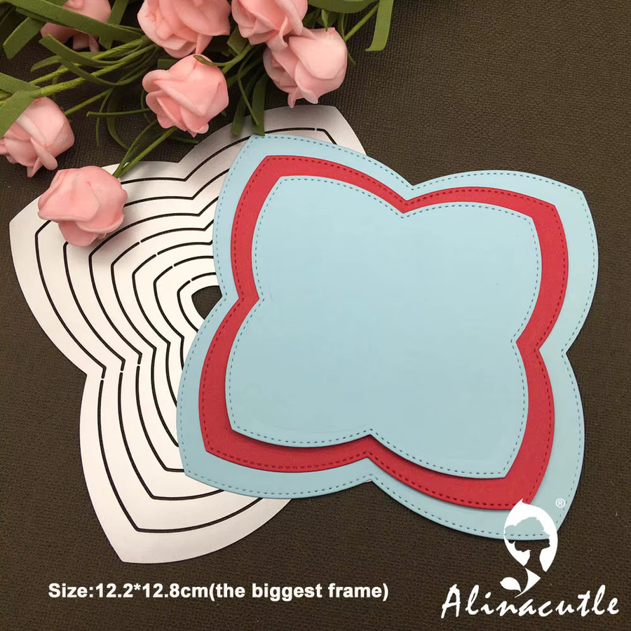 Alina Craft Metall Schneideform Set mit 8 Stück Blumen Motiven für Scrapbooking und Paper Craft - Bild 2