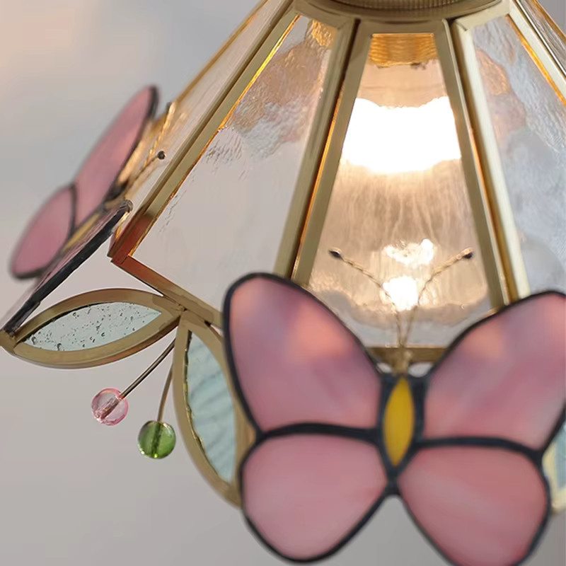 Ramalho Wandlampe aus Holz im französischen mittelalterlichen Retro-Design mit Blumenglas für Schlafzimmer und Wohnräume - Bild 2