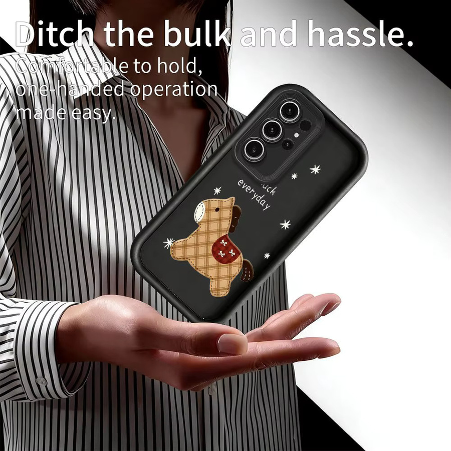 Braune Silikon Handyhülle mit Pony-Design für Samsung Galaxy S26 Ultra S25 S24 S23 S22 S21 S20 Plus FE Note 20 Ultra - Bild 3