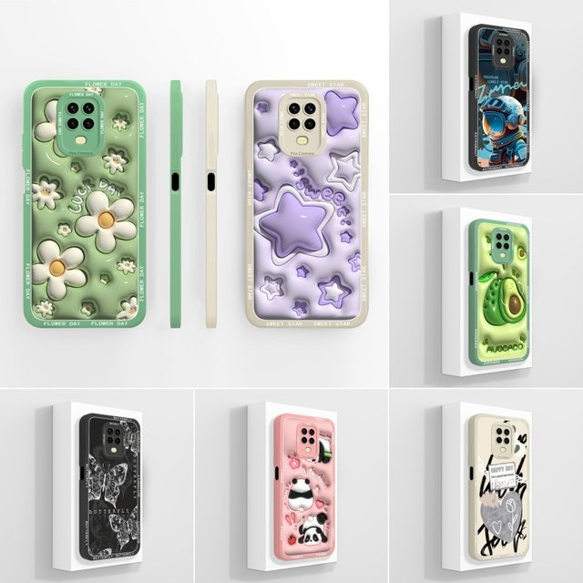 Schutzhülle mit Schmetterlings-Design für Xiaomi Redmi Note 9 Pro, 9 Pro Max und 9S aus weichem Silikon, Mehrfarbig - Bild 1