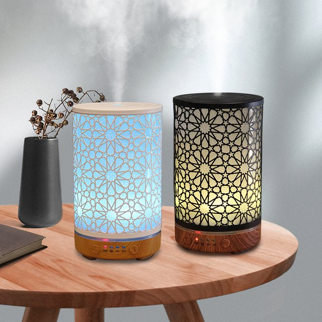 ENGRANVES Ultraschall Aromadiffusor mit Stern-Design und LED-Nachtlicht, Weiß, 100 ml - Bild 1