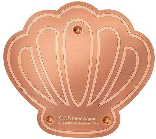 Kupferscheibe zur physikalischen Reinigung von Vogelbädern mit Drei-Punkt-Unterstützung, 0,8 mm Dicke, Farbe: Orange/Braun - Bild 1
