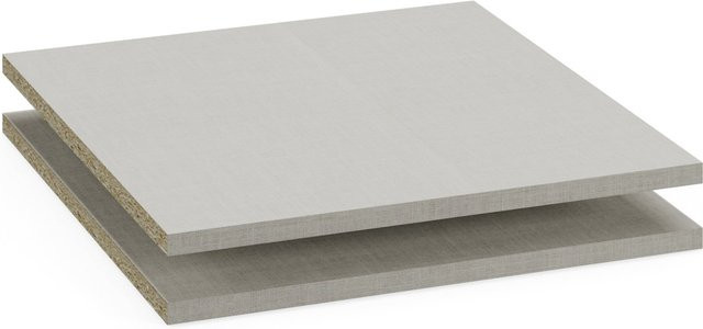 2er Set Einlegeböden Rauch für Drehtürenschränke Texline Leinenoptik Orange, Breite: 43 cm, Höhe: 1,6 cm - Bild 1