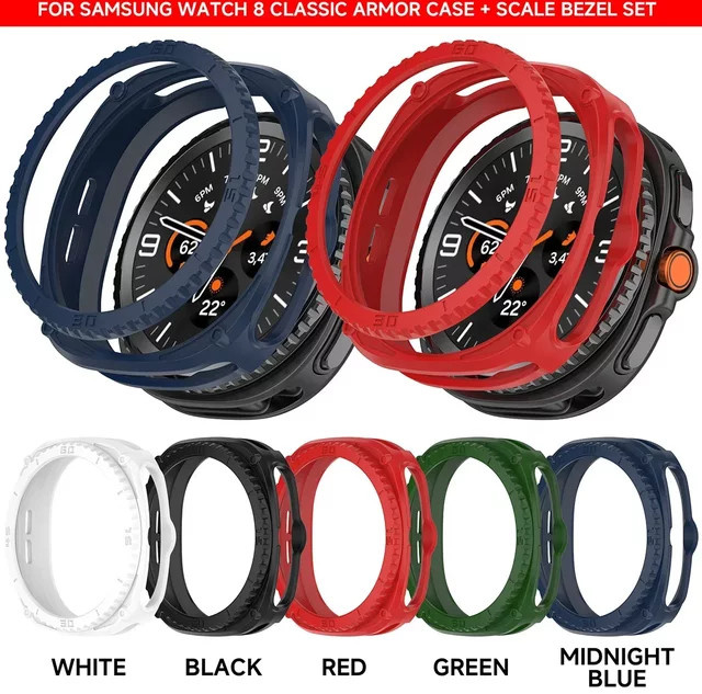 OAKCHARM Uhrenarmband Silikon, Samsung Galaxy Watch 8 Classic 46, Red - Bild 1