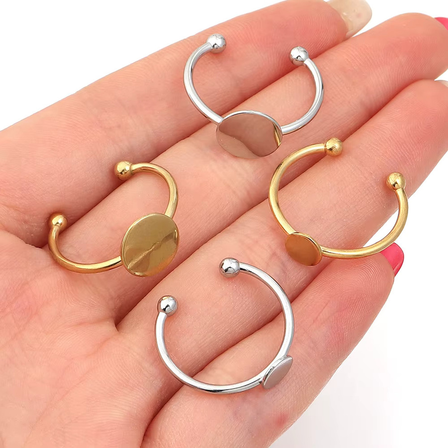 louleur Ringrohlinge Edelstahl, verstellbar, Unisex - Bild 2