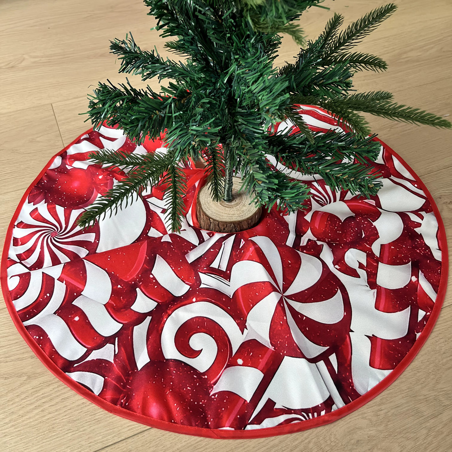 VIKAMA Zuckerrohr-Baumrock in Rot als dekorative Tischdekoration für Weihnachten und Valentinstag - Bild 2