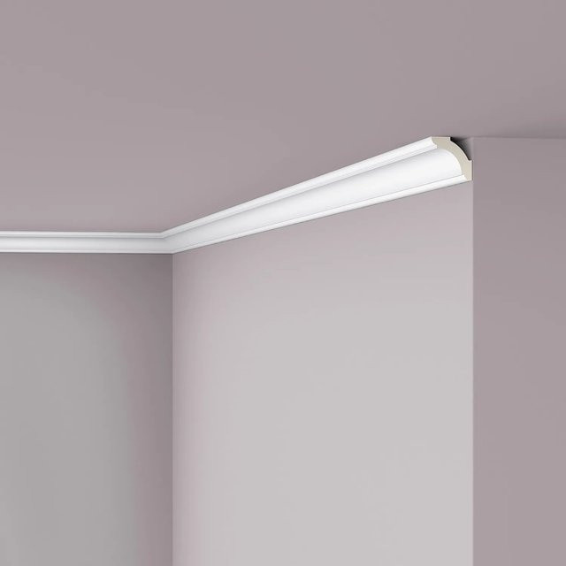 NMC Z1250 ARSTYL Eckleiste Zierleiste Stuckleiste aus Polyurethan Hartschaum, Weiß, B/H: 3,5 x 3,5 cm, Länge: 200 cm - Bild 1