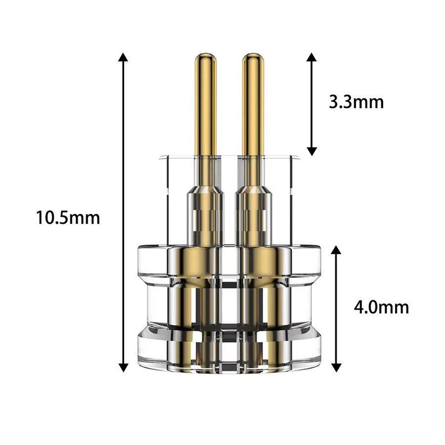 Audiocrast Kopfhörer-Klinkenadapter Set MMCX auf 2Pin 0,78 flach mit Nutschutz, transparent, 3,5 mm Klinke - Bild 2