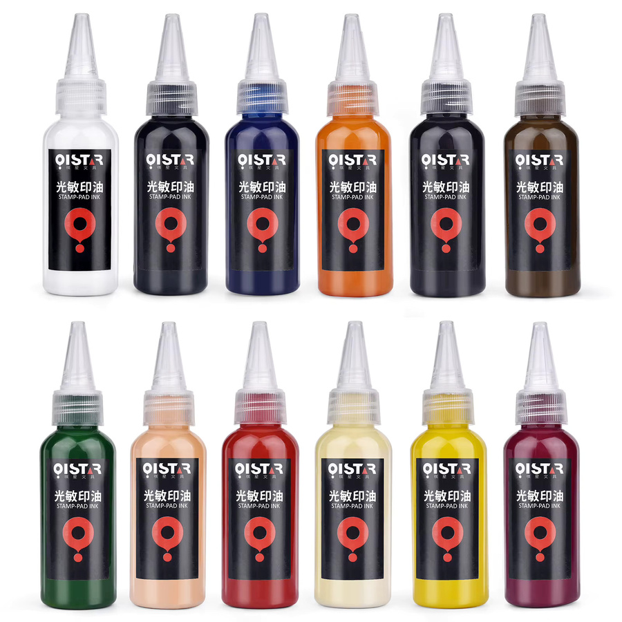 Nachfülltinte für Stempelkissen in 50 ml, lichtempfindliche Ölfarbe für Büro und Schule - Bild 4
