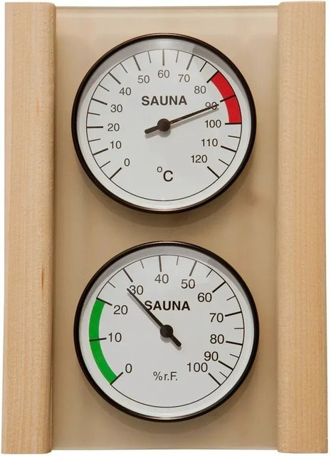 WEKA Klimamessstation mit Hygrometer und Thermometer für Saunen in Weiß - Bild 1