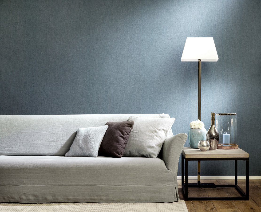 Flamant Tapete Lin Midnight & Blue modern Vlies Non-Woven matt - Bild 1