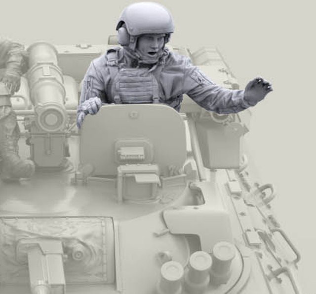 Panzerkorps der russischen Armee, Soldat, Bausatz, Einzelfigur, Kunststoff - Bild 1
