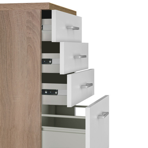 Flex-Well Küchen-Schubkastenschrank Samoa in Weiß und Sonoma Eiche, B/H/T: 50 x 85 x 60 cm - Bild 2