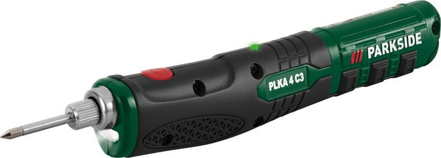 Parkside Akku-Lötkolben PLKA 4 C3 in Grün mit integriertem Akku und Ladekabel - Bild 1