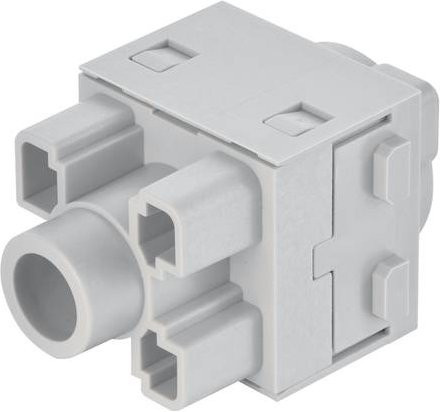 HARTING Doppelmodul 09140013105 aus Kunststoff in Grau mit 1 Schraube - Bild 1