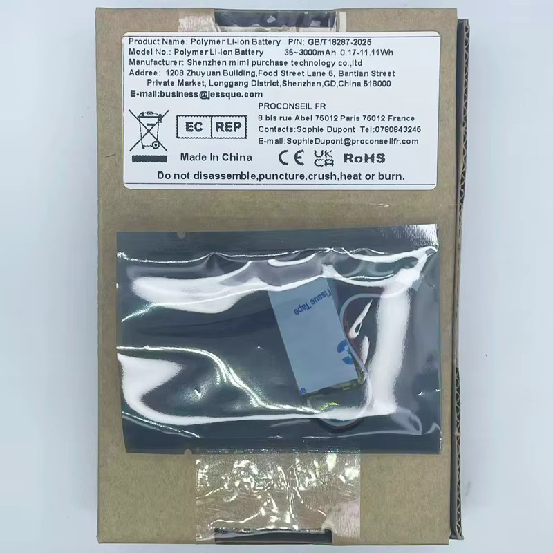 Ersatzakku 140 mAh 3,8 V für Shokz Openrun S661 Bone-Conduction Kopfhörer in Silber - Bild 3