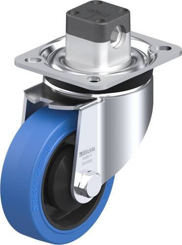 Blickle Lenkrolle LK-POEV 100KA-1-CS11-SB mit Feststeller, Rad-Durchmesser: 100 mm, Tragfähigkeit: 200 kg, Farbe: Schwarz/Blau, Material: Stahl - Bild 1