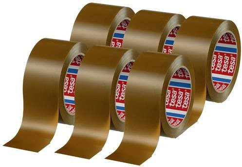 tesapack 4124 PVC Packband von tesa in Braun, 6er Pack, Breite: 50 mm, Länge: 66 m - Bild 1