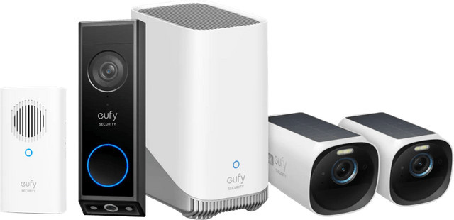 eufyCam 3 Doppelpack mit Video Doorbell E340 und Chime Sicherheitskamera-Set von eufy - Bild 1