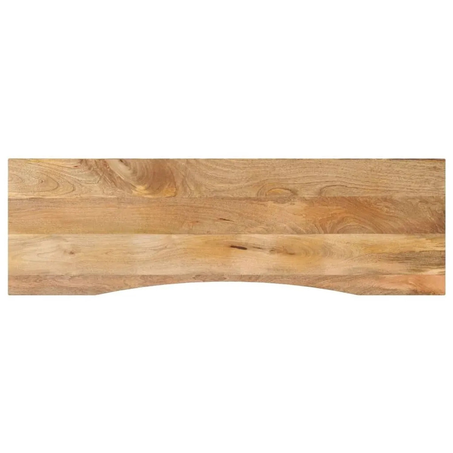 vidaXL Schreibtischplatte aus Massivholz Mango in Braun mit Aussparung, B/T/H: 160 x 50 x 2,5 cm - Bild 2