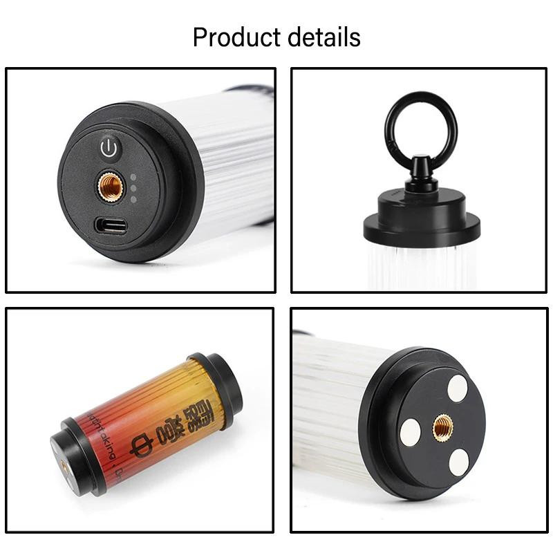 YJMP Super Lighting Mini 38 Explore Campinglampe mit LED, USB wiederaufladbar, IPX5 wasserfest, magnetisch, in Schwarz oder Weiß - Bild 4