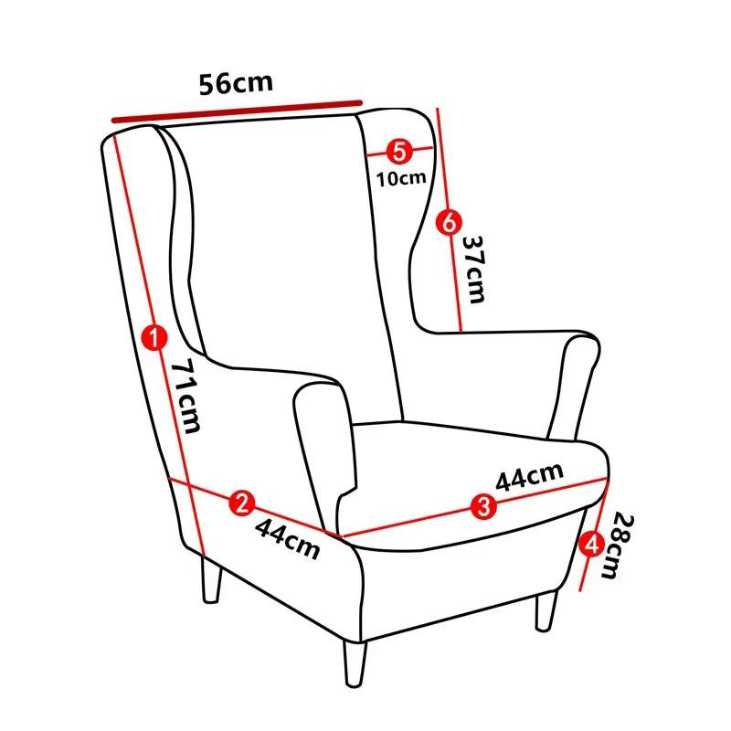 Bestbags Samt Kinder Ohrensesselbezug KingBack in Rot, elastischer Stretch-Sesselbezug aus Samtstoff - Bild 2