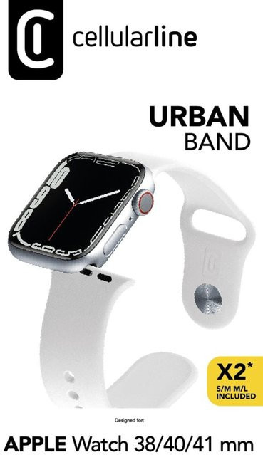 CellularLine Uhrenarmband Silicon, Weiß, Unisex, 38/40/41/42mm - Bild 1