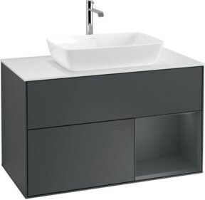 V&B Waschtischunterschrank Finion 100 mit Wandbeleuchtung, lackiert, B/T/H: 100 x 50,1 x 50,1 cm - Bild 1