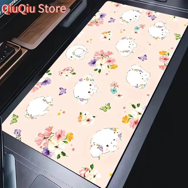 Potdemiel Mauspad mit niedlichem C-cogimyun Blumenmuster im Kawaii Anime Design, Mehrfarbig - Bild 1