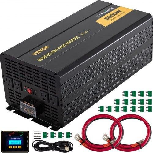 Buying Solutions MB Wechselrichter mit modifizierter Sinuswelle 5000W DC12V zu AC120V Konverter in Schwarz - Bild 1