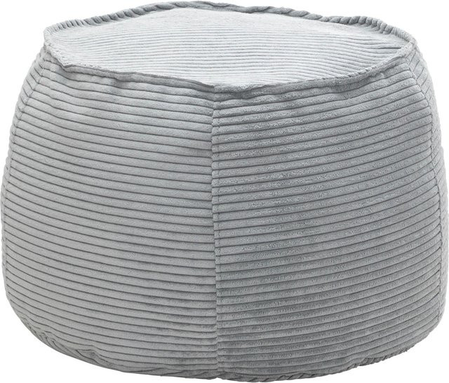 Mömax Hocker Lucylla in Grau mit Polsterung und Cord-Bezug, B/T/H: 60 x 38 x 38 cm - Bild 1
