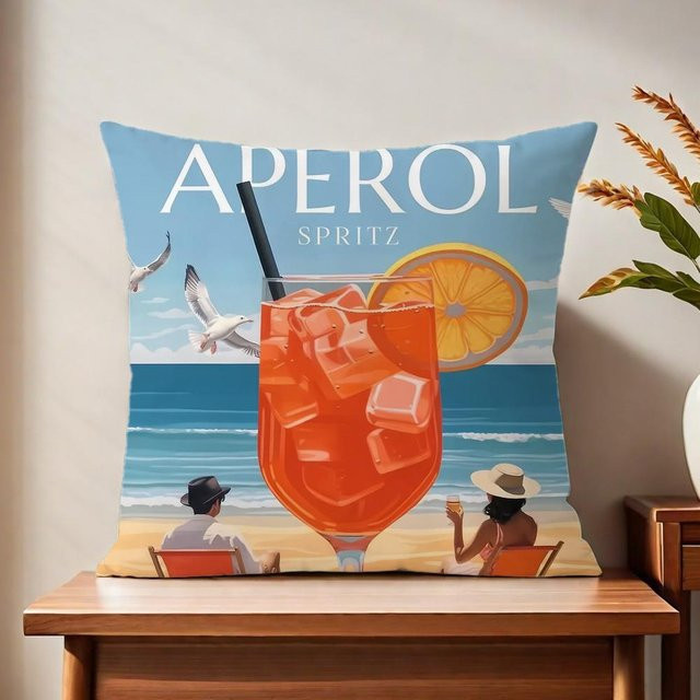 JMG Clothing Kissenbezug mit Aperol Logo Design in Orange, B/B/B: 50 x 50 x 50 cm - Bild 1