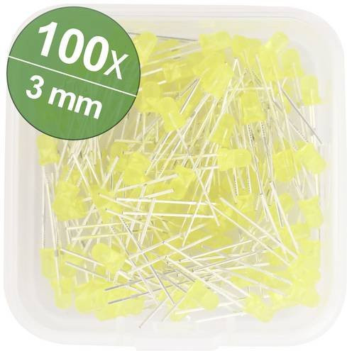 Quadrios LED-Sortiment Gelb 3mm 20mA 2.0V - Bild 1