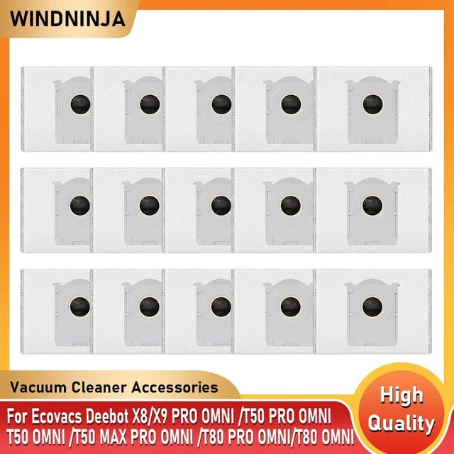 Ecovacs Staubbeutel in Weiß für Deebot X8 X9 PRO OMNI T50 PRO OMNI T50 OMNI T50 MAX PRO OMNI T80 PRO OMNI T80 OMNI und Yeedi S14 Plus Ersatzteile - Bild 1