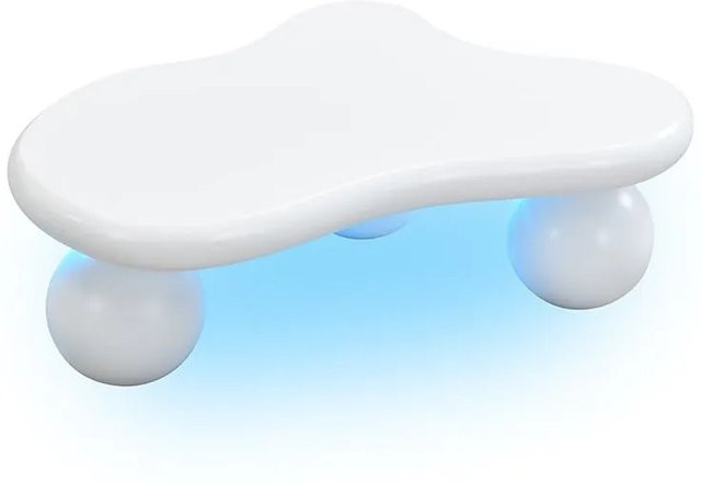 okwish Couchtisch Cloud Style mit LED-Beleuchtung in Weiß, B/T/H: 80,0 x 62,5 x 32,0 cm - Bild 1