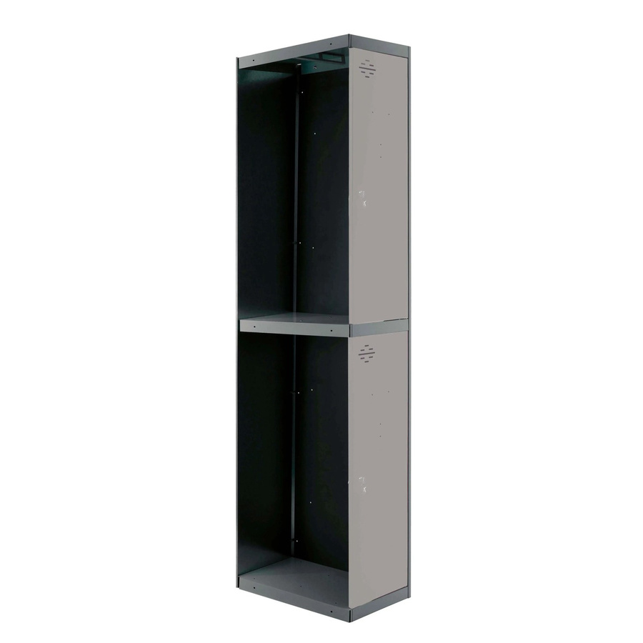 PROREGAL Spind AMEGO Anbaumodul mit 2 Abteilen und Schließfach, Anthrazit-Grau, H x B x T: 180 x 40 x 50 cm - Bild 2